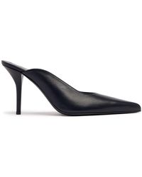 Gia Borghini - 90mm Hohe Mules Aus Leder "abella" - Lyst