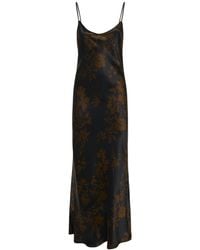 Reformation - Parma Silk Satin Long Dress - Lyst