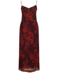 Reformation - Kourtney Floral-print Georgette Midi Dress - Lyst