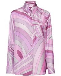 Emilio Pucci - Printed Silk Long Sleeve Shirt - Lyst