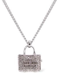 Marc Jacobs - The Pavé Tote Crystal Pendant Necklace - Lyst