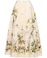 Giambattista Valli - Printed Cotton Poplin Long Skirt - Lyst