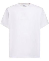 Burberry - T-shirt tempah in cotone con ricamo - Lyst