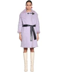 Marni Shearling-Dufflecoat - Lila