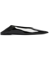 Saint Laurent - Chaussures sans lacets en cuir nour 5 mm - Lyst