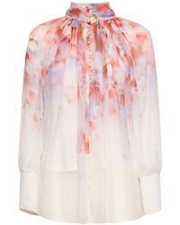 Zimmermann - Crush Printed Viscose Shirt - Lyst