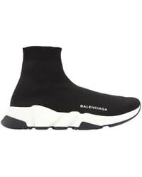 Balenciaga Speed Glitter Sock Sneaker in Pink Lyst