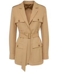 Max Mara - Pacos Belted Canvas Long Jacket - Lyst