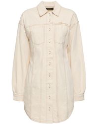 Amiri - Cotton Denim Long Shirt - Lyst