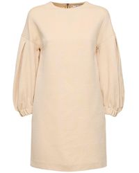 Max Mara - Cotton Jersey Mini Dress W/ Drawstring - Lyst