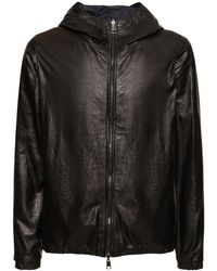 Giorgio Brato - Reversible Leather Zip Jacket W/hood - Lyst