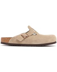 Birkenstock - Boston Sfb Suede Mules - Lyst