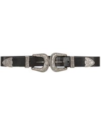 Italienischer Ledergürtel mit Wildleder Herren Damen Suede Belt Braun//Schwarz