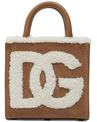 Dolce & Gabbana - Petit sac à main en daim à logo daily - Lyst