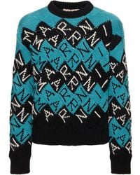 Marni - Sweater Aus Wollstrick Mit Intarsie - Lyst