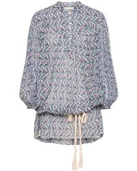 Isabel Marant - Kildi Printed Cotton Mini Dress - Lyst