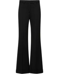 Acne Studios - Tailored Wool Blend Crepe Flared Pants - Lyst