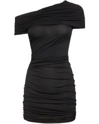 Rick Owens - Lola Draped Jersey Mini Dress - Lyst