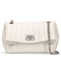 Balenciaga - Small Monaco Quilted Leather Chain Bag - Lyst