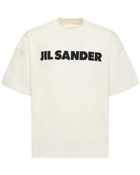 Jil Sander - T-shirt Aus Baumwolle Mit Logo - Lyst