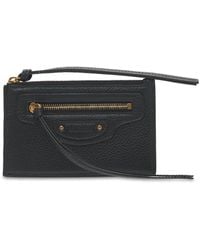 Balenciaga - Neo Classic Grained Leather Card Holder - Lyst