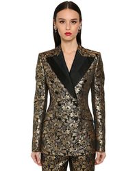 Dolce & Gabbana Giacca Doppiopetto Lamé Jacquard - Metallizzato