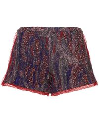 Dries Van Noten - Damen Jacquard-Shorts Mit Print „Pinky“ - Lyst