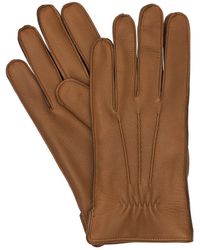 Mario Portolano Leather Gloves - Brown