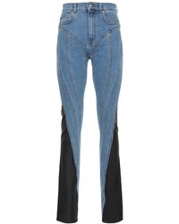 Mugler - Twist-panelled High-waist Jeans - Lyst