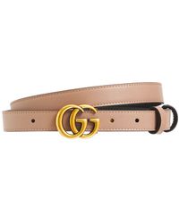 Gucci - 2cm gg Marmont Reversible Thin Belt - Lyst