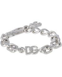 Dolce & Gabbana - Dg Logo Chunky Chain Bracelet - Lyst