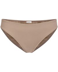 Saint Laurent - Slip bikini vita bassa in misto nylon - Lyst