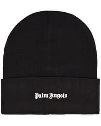 Palm Angels - Classic Logo Wool Blend Beanie Hat - Lyst
