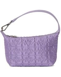 Ganni - Lilac Small Handbag In Recycled Polyester - Lyst