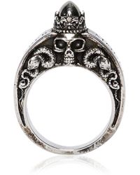 Alexander McQueen Gravierter Ring "skulls & Snakes" - Mehrfarbig