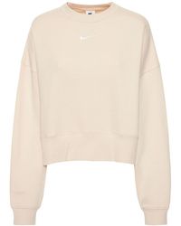 Nike Pullover Aus Baumwollmischung - Natur