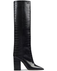 Paris Texas - 100Mm Anja Croco Print Leather Tall Boot - Lyst