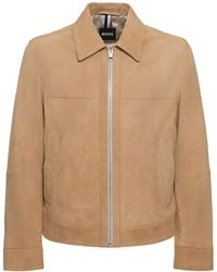 BOSS - Malbano Suede Jacket - Lyst