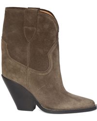 Isabel Marant - 90Mm Leyane Suede Ankle Boots - Lyst