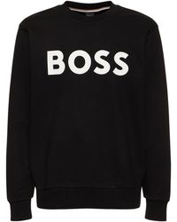 BOSS - Sweatshirt Aus Baumwolle Mit Logo - Lyst