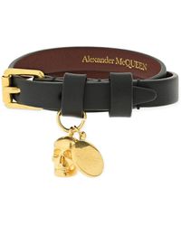 Alexander McQueen Bracelet à design multi-rangs - Noir