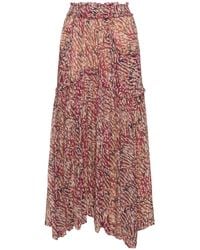 Isabel Marant - Veronique Printed Viscose Long Skirt - Lyst