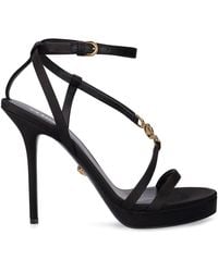 Versace - 115Mm Satin High Heel Sandals - Lyst