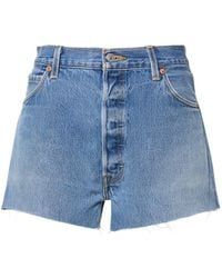 RE/DONE - Levi'S High Rise Cotton Denim Shorts - Lyst