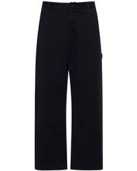 Dolce & Gabbana - Wide Cotton Gabardine Worker Pants - Lyst