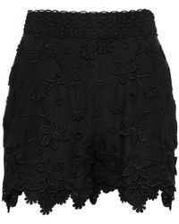 Elie Saab - Embroidered Tulle High Rise Shorts - Lyst