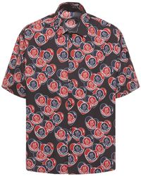 Moncler - Camicia in popeline di cotone stampato - Lyst