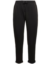 Brunello Cucinelli - Trainingshose Aus Baumwollmischjersey - Lyst