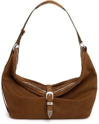 Marge Sherwood - Belted Hobo Suede Shoulder Bag - Lyst