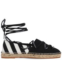 Off-White c/o Virgil Abloh Эспадрильи В Полоску С Завязками - Черный